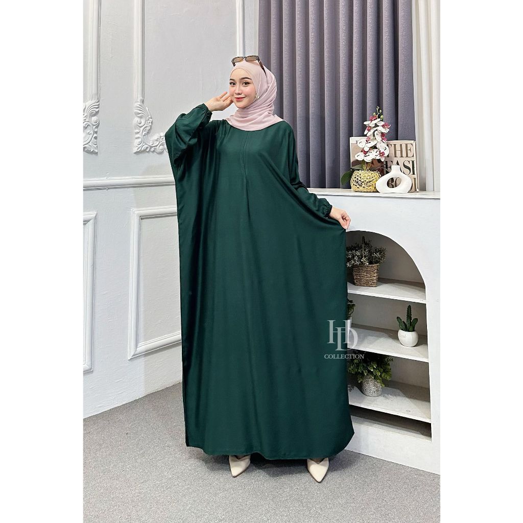 New Kaftan Abaya Polos Warna Burgundy Twill Ori 100% / Baju Kelelawar/Kaftan Wanita / Kaftan Dress