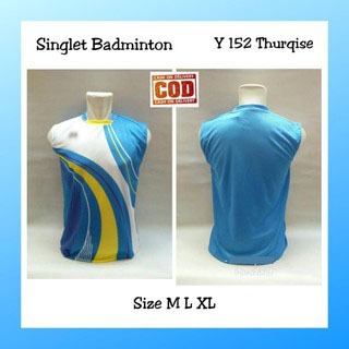 Baju Singlet Badminton y152 / Atasan Singlet Badminton Terbaru /  Kaos Badminton Dewasa