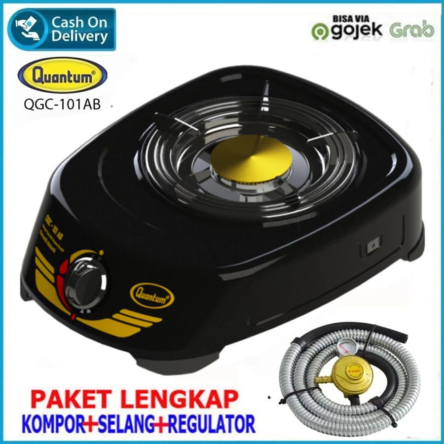 Quantum QGC-101 ABB – Kompor Gas 1 Tungku Burner Kuningan (Black)