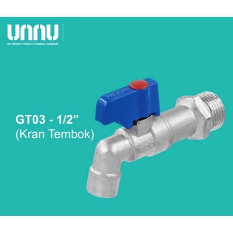 Kran air UNNU GT-03 ½" /KRAN  model bc / kran tembok UNNU
