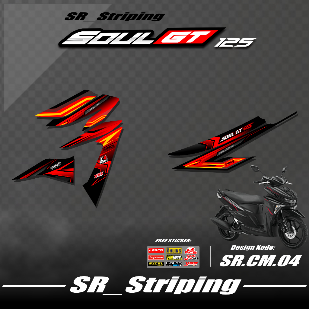 Striping Soul GT 125 / Stiker Soul GT 125 / Variasi Soul GT 125 Sticker Setiker Stiker List Variasi 