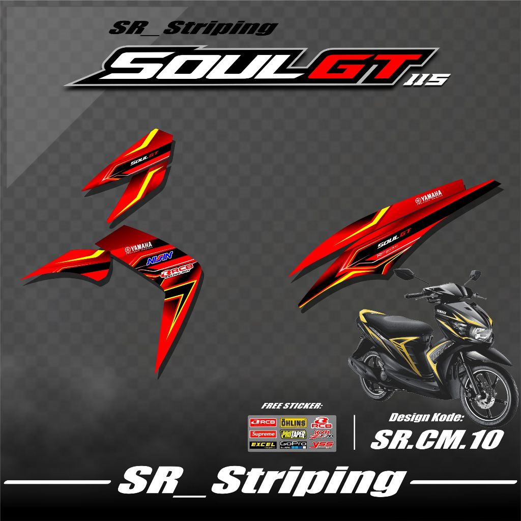 Striping Soul GT 115 / Stiker Soul GT 115 / Variasi Soul GT 115 / Sticker Setiker Stiker List Varias