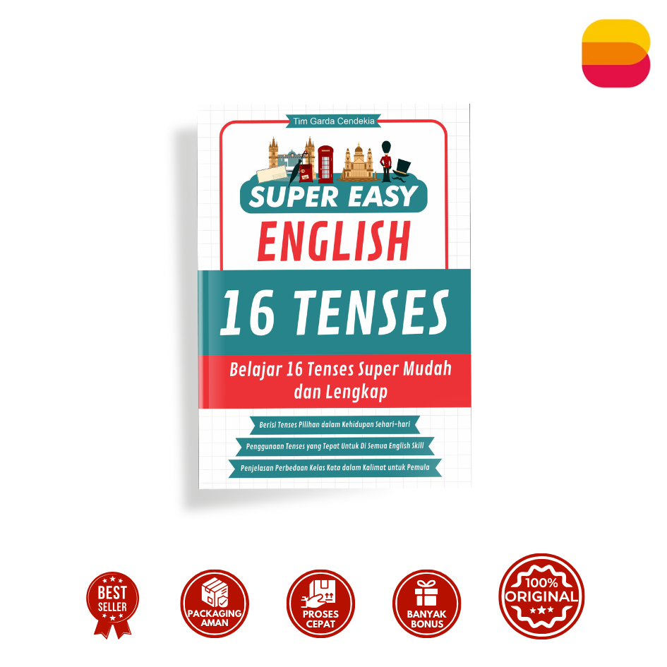 BUKU BAHASA INGGRIS 16 TENSES - SUPER EASY ENGLISH 16 TENSES BEST SELLER