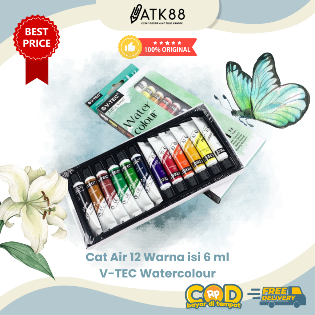 

[ATK88] Cat Air / Water Colour V-TEC Type VT-1325 (6ml isi 12 warna)