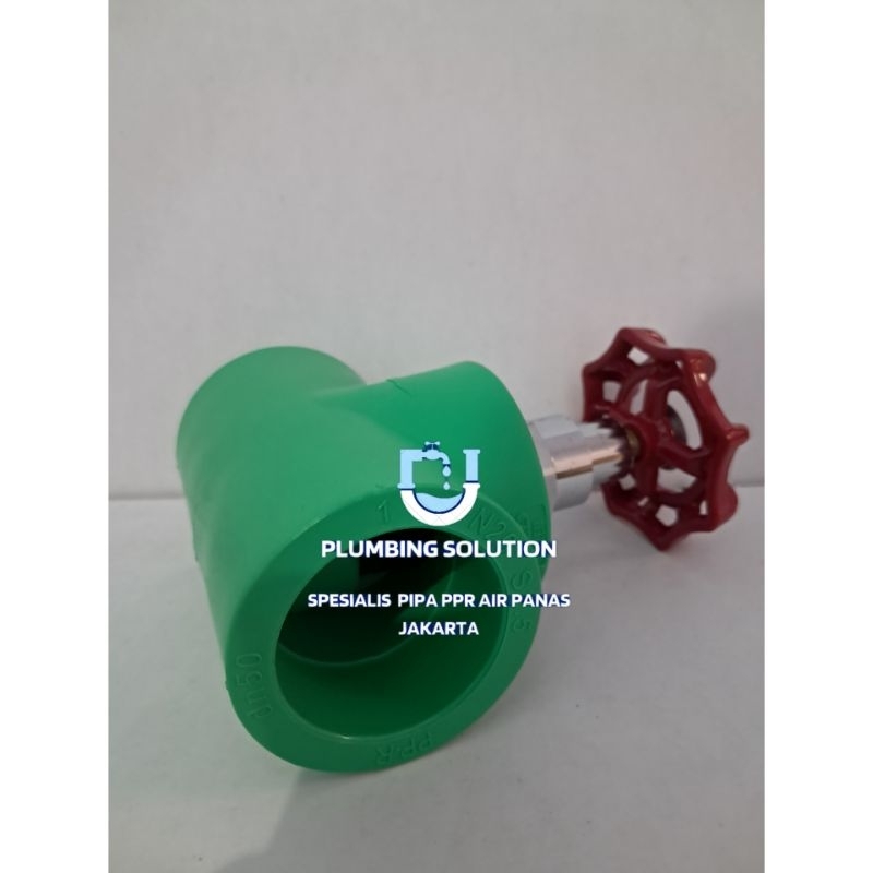 Gate Valve 11/2" Inch Stop Kran 11/2" 50mm Rucika Kelen Green.
