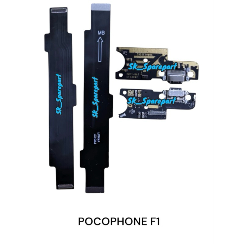 FLEXIBEL CHARGER POCOPHONE F1 PAPAN CAS FULLSET IC + FLEXIBEL BOARD POCOPHONE F1 SATU SET