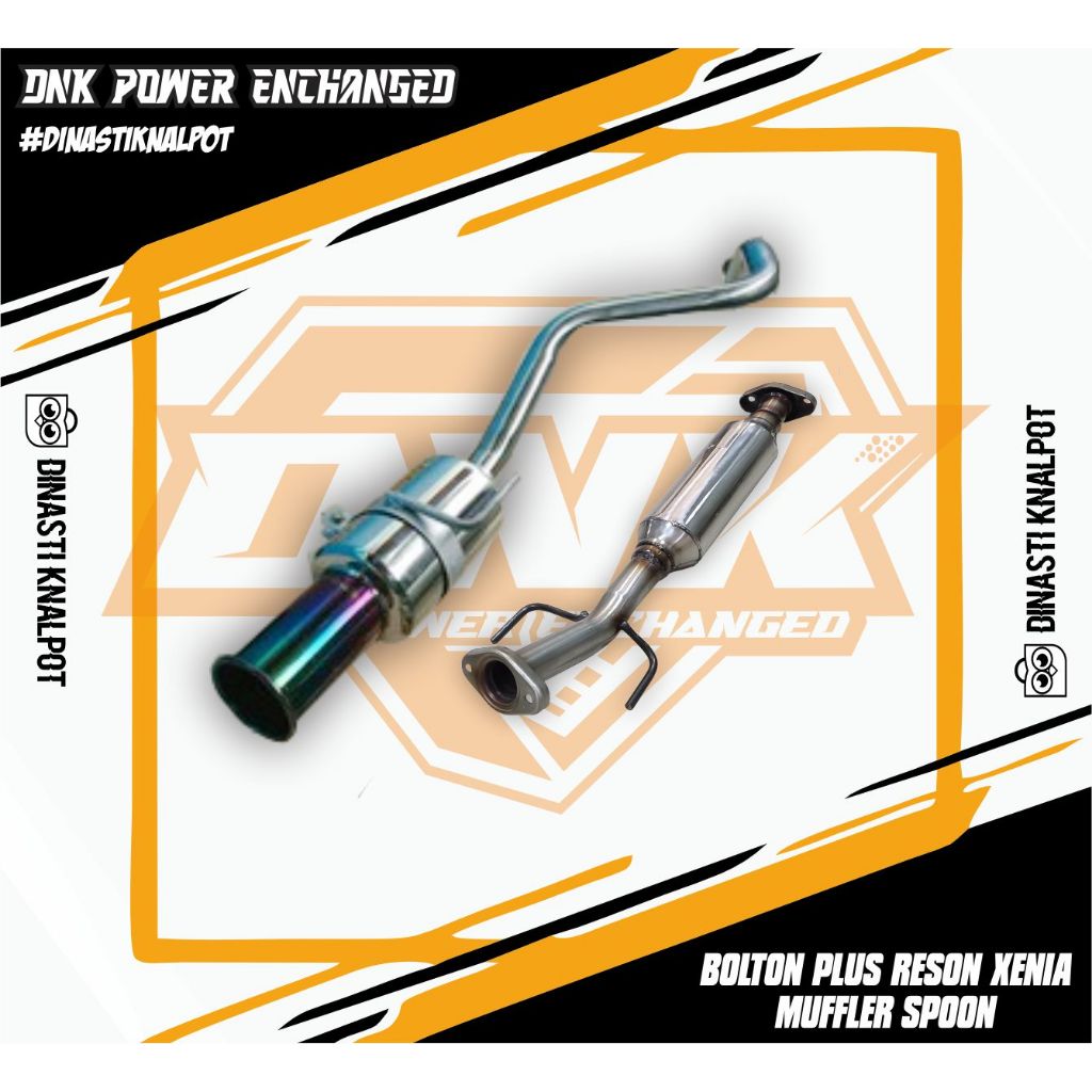 Knalpot mobil XENIA bolt on Xenia mufler Spoon lengkap Resonator