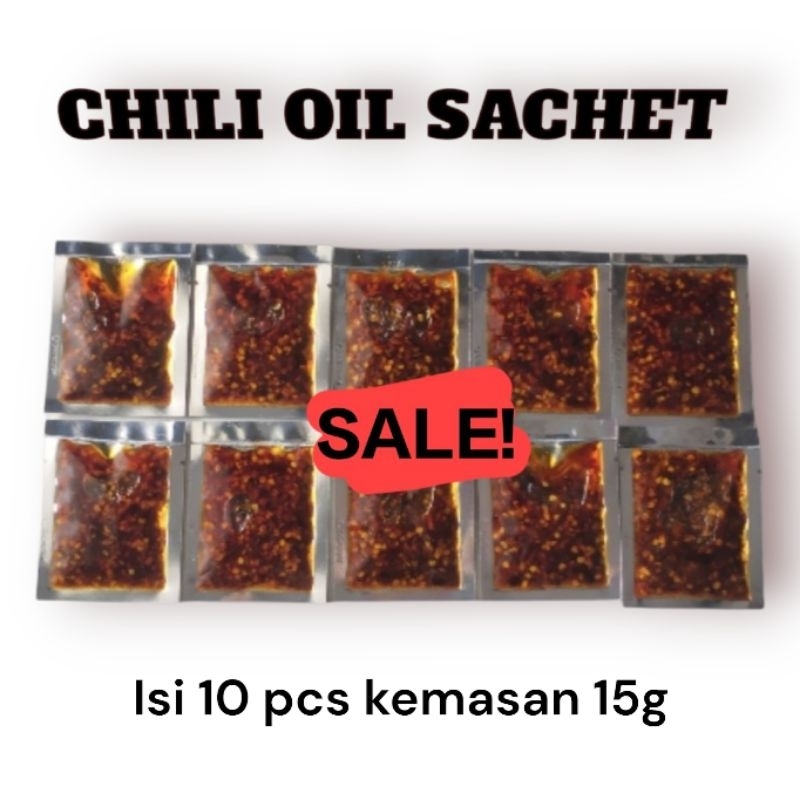 

JKL PROMO! BELI 15 GRATIS 1 CHILI OIL SACHET CILI OIL MINYAK CABE MINYAK CABAI