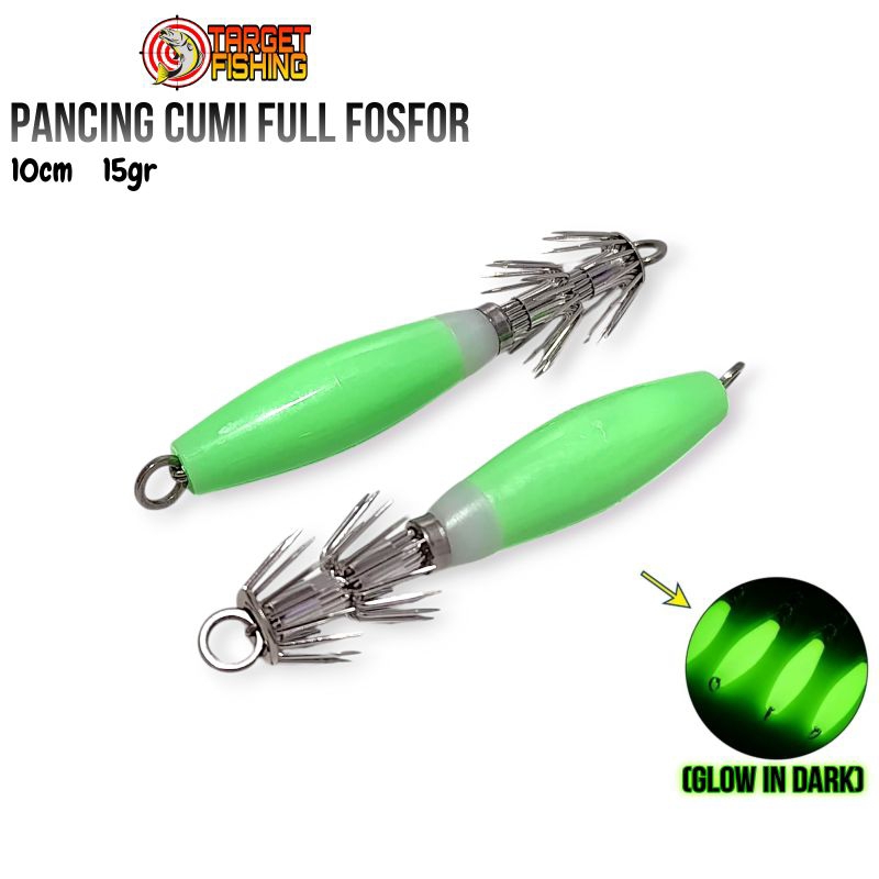 Umpan Pancing Cumi EGI Full Fosfor Glow In Dark 15gram