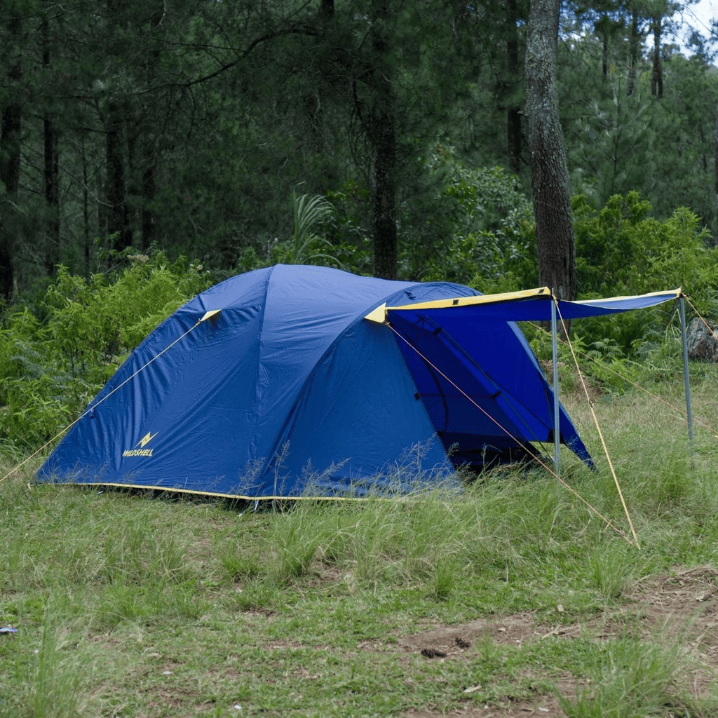TENDA CAMPING WILDSHELL JAYADIPA 4P KAPASITAS 4-5 ORANG DOUBLE LAYER CAMPING KELUARGA