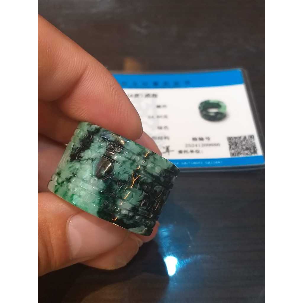 Cincin/Liontin Giok Burma Grade A - Natural / Asli + Sertifikat