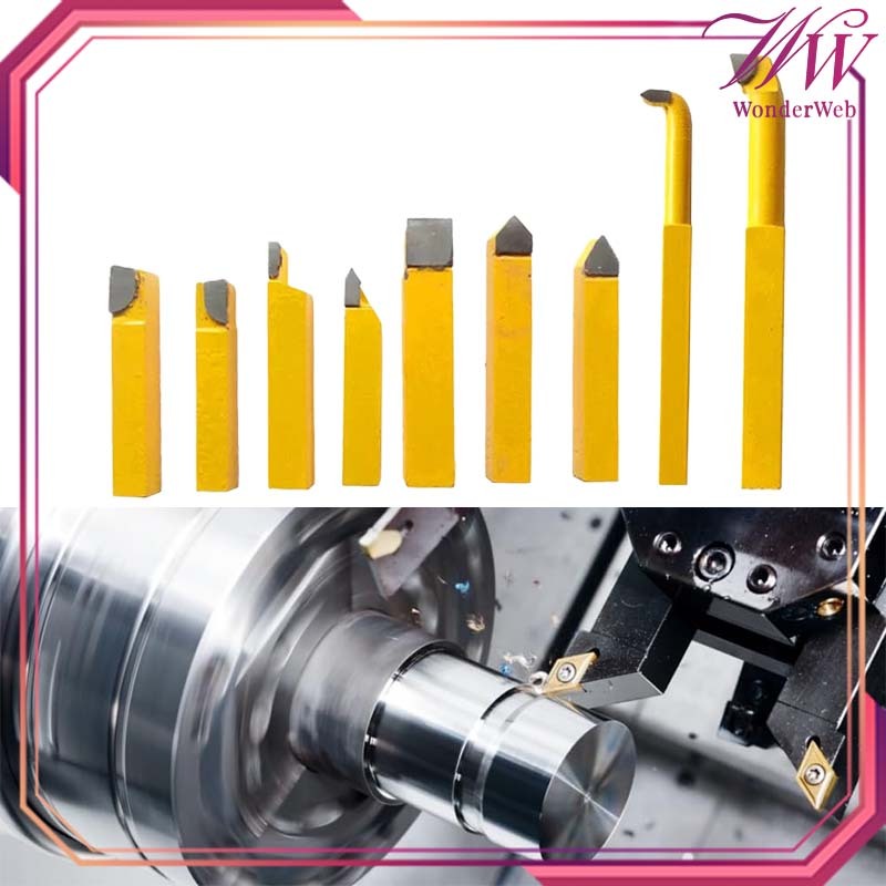 9pcs/Set Pahat Bubut Carbide Pahat Bubut Potong Pahat Bubut Set Tip Tipped Lathe Cutter Tools