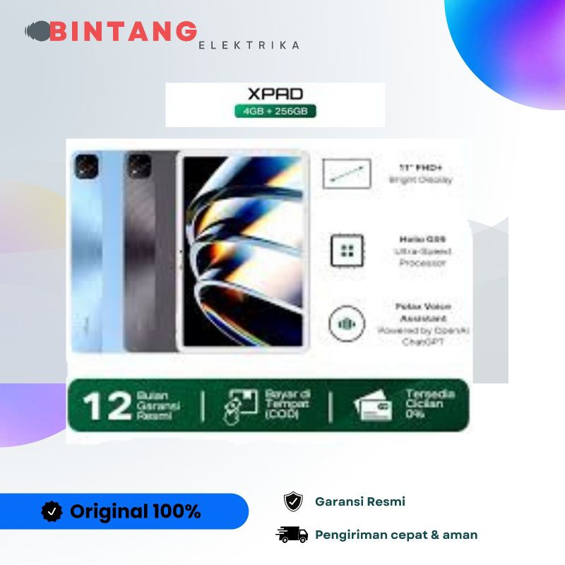 TERBARU Xpad infinix 4+4/256 4g ( bisa pake kartu )