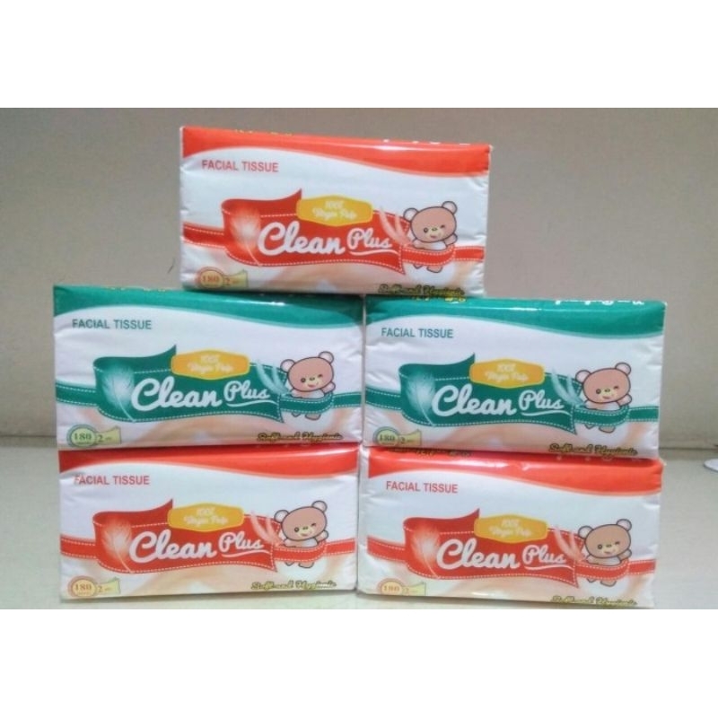 Tisu clean plus 180 sheet