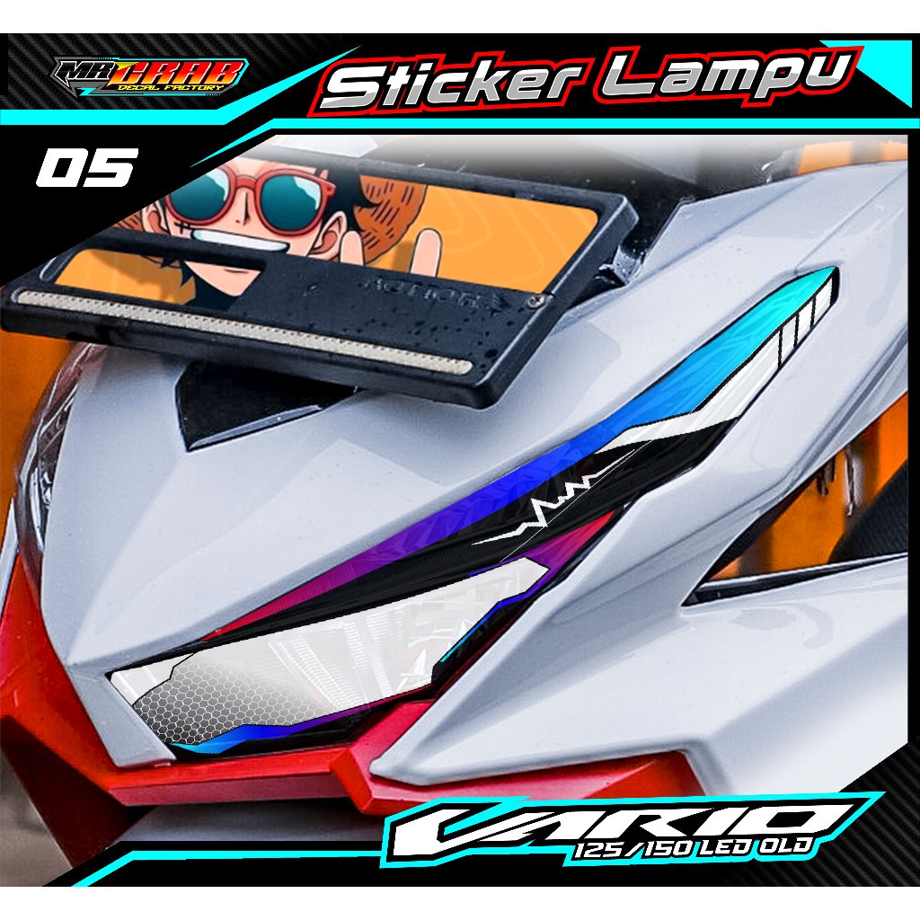 05 STICKER TRANSPARAN LAMPU ALIS VARIO 125/150 LED OLD - STICKER UV TRANSPARAN LAMPU ALIS VARIO 125/