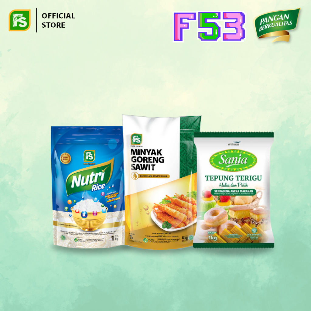 

HUT-FS-53- FS Nutri Rice 1kg + FS Minyak Super 1L + Sania Tepung Terigu 1kg