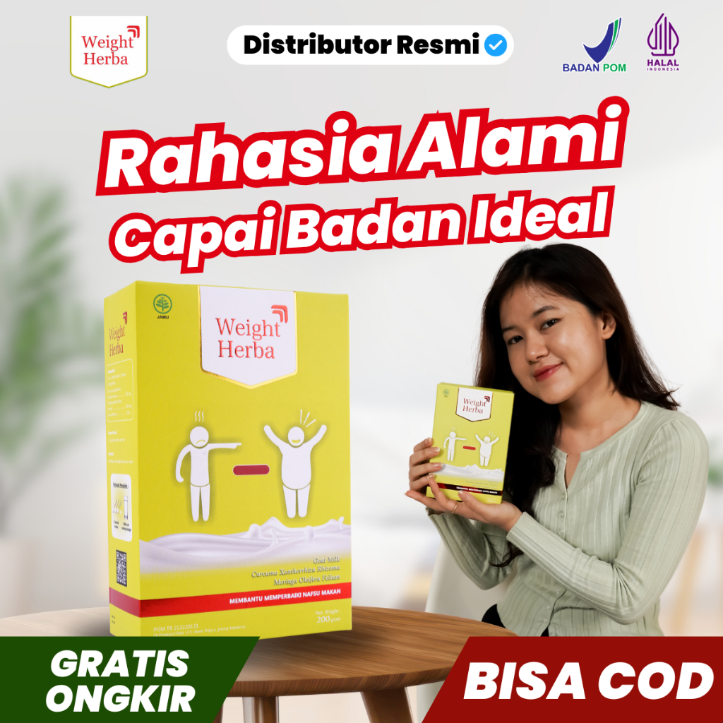 

Weight Herba Original 200gr Rahasia Alami Capai Badan Ideal Susu Kambing Etawa Bubuk BPOM Halal COD