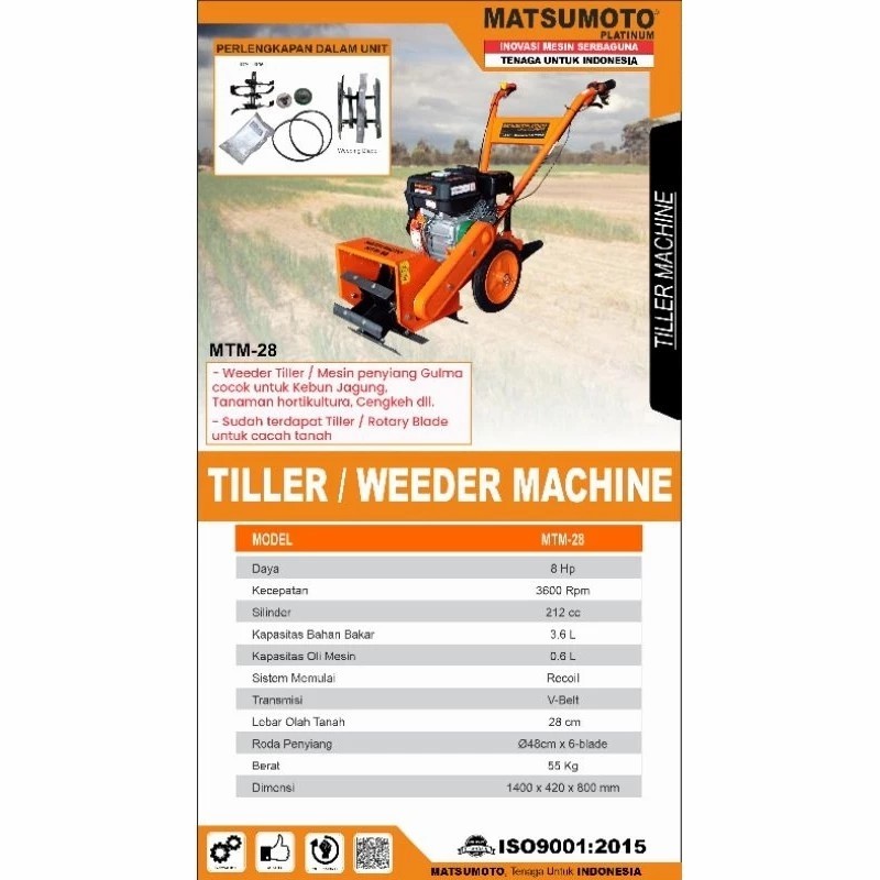 TILLER/WEEDER MACHINE MTM-28 MATSUMOTO