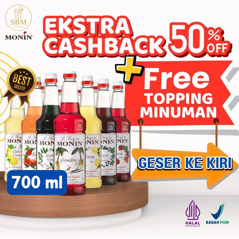 

Monin Syrup / Sirup Monin All Varian [Botol 700 ml]