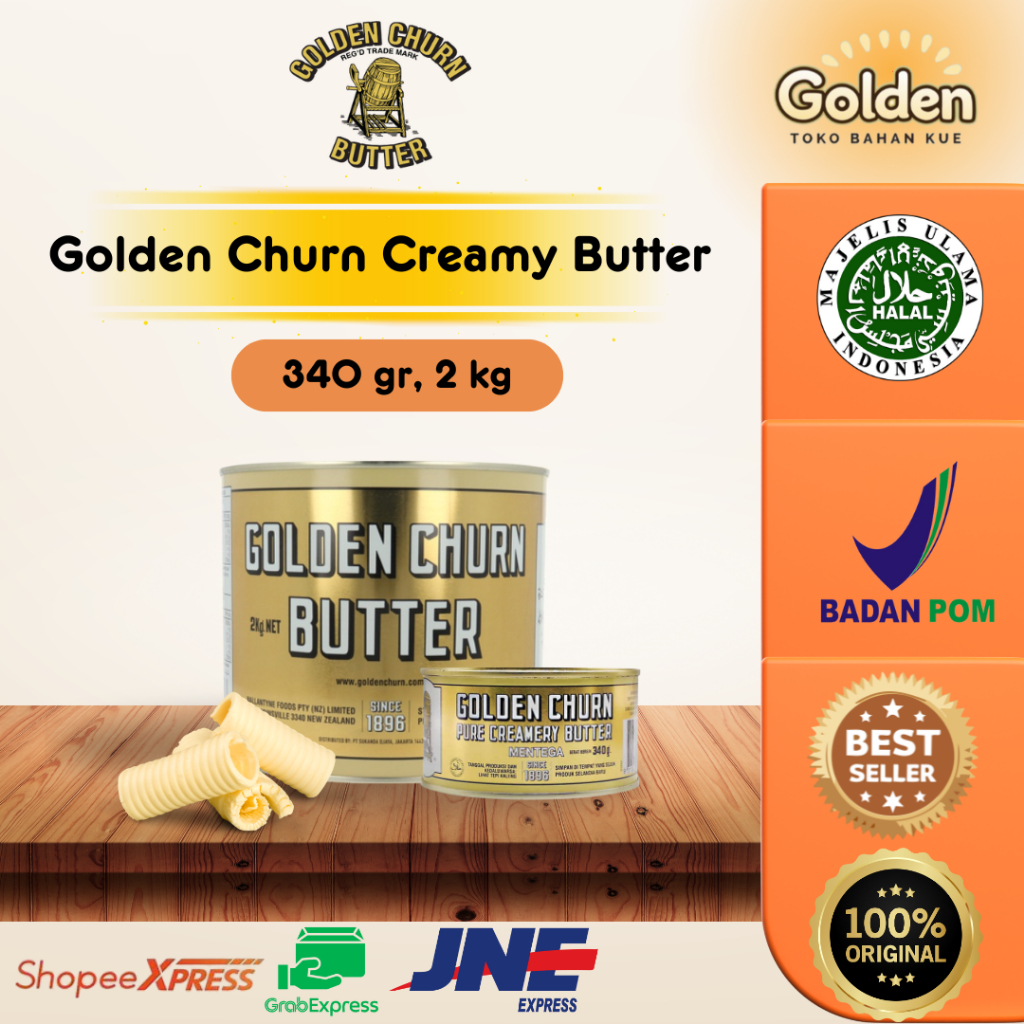 

Golden Churn Creamy Butter 340 gr / 2 kg Kaleng Original