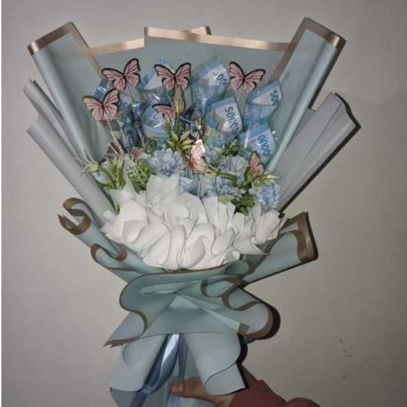 buket bunga uang palsu murah