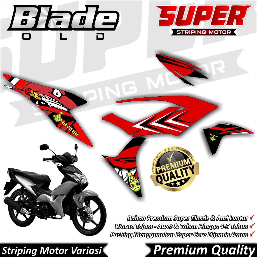 Stiker Blade Old Anti Luntur keren Striping Blade Old Striping Honda Blade Old Shark