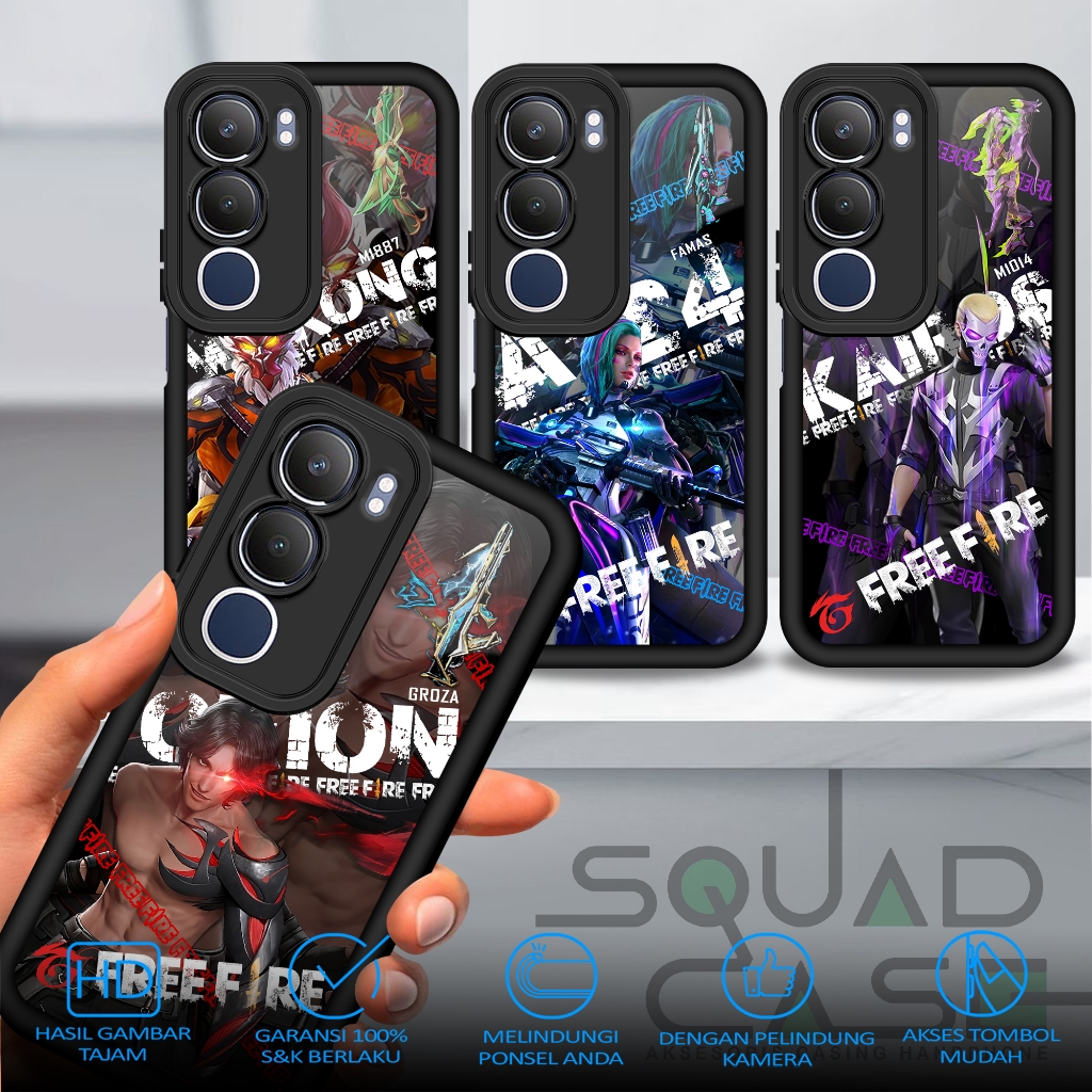 Case Vivo Y19S Y29 5G Casing terbaru Squad Case motif [ FF ] Case hp Case hanphone Case terbaru case