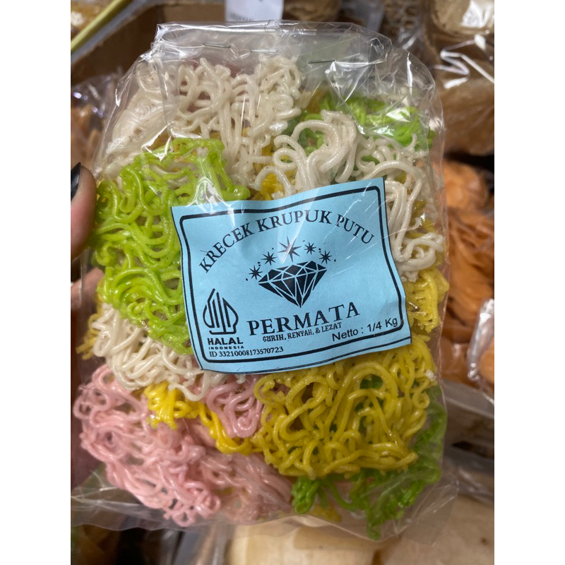 

krecek kerupuk putu mentah 250 gr gurih renyah siap goreng