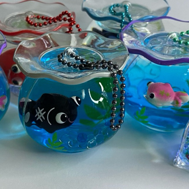 Aquarium Goldfish Fish Bowl Fish Tank Ponyo Ikan Keychain Gotochi Trinkets