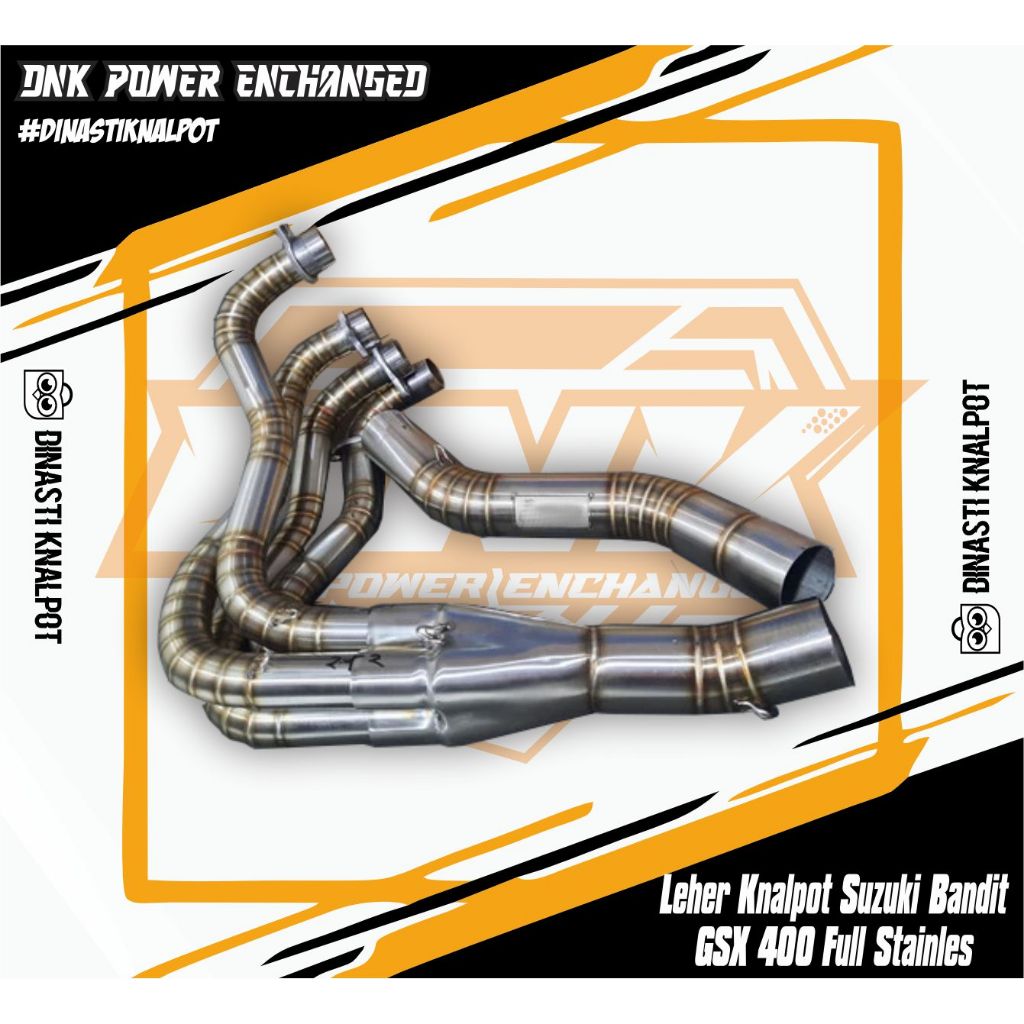 Leher knalpot Suzuki Bandit GSX 400 full stainles