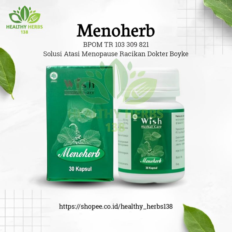 Wish Menoherb Mengatasi gejala menopause Produk dokter Boyke 1 Botol 30 kapsul