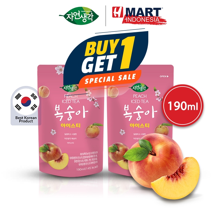 

THINK NATURE Peach Iced Tea - Minuman Teh Rasa Buah Persik 190ml