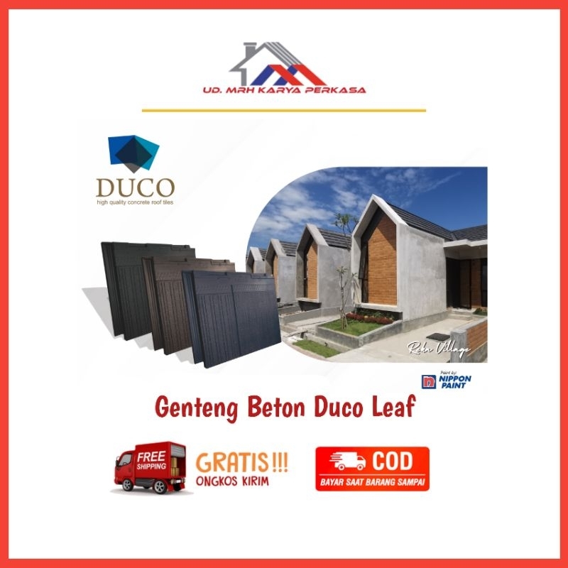 Genteng Beton Duco Leaf | COD dan Gratis Ongkir Min. Pembelian 1000pcs