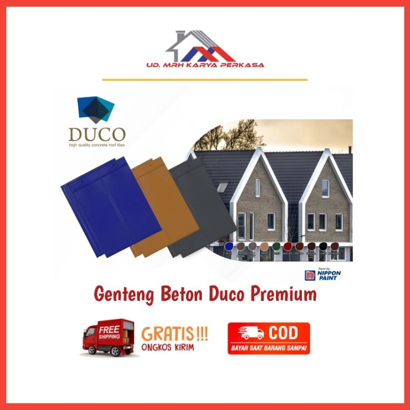 Genteng Beton Duco Premium | COD dan Gratis Ongkir Min. Pembelian 1000pcs