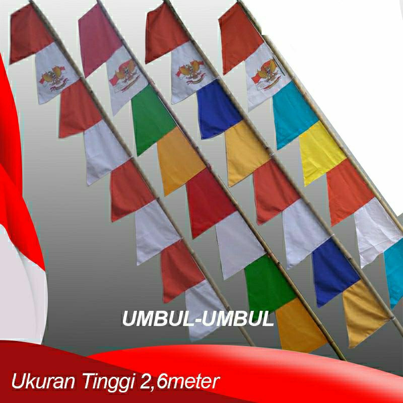 bendera umbul umbul gergaji umbul umbul warna warni bendera umbul umbul 8 mata (20pcs)