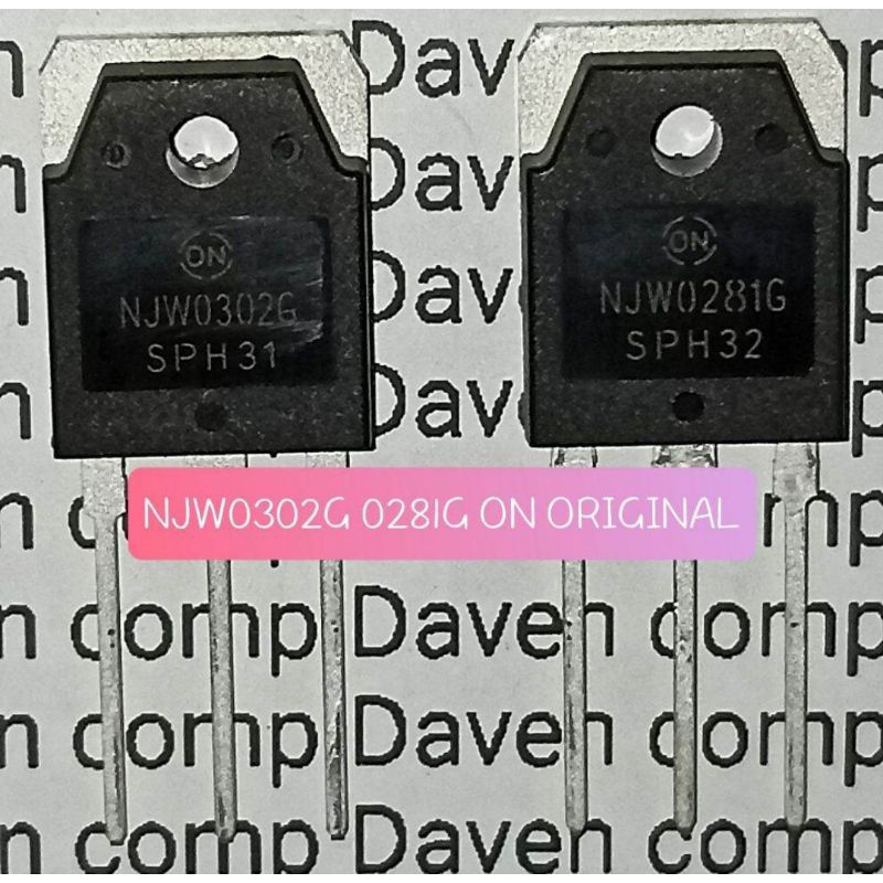 1SET NJW0302G NJW0281G ORIGINAL ON NJW0302 NJW0281 NJW 0302 NJW 0281 ASLI 1SET NJW0302G NJW0281G ORI