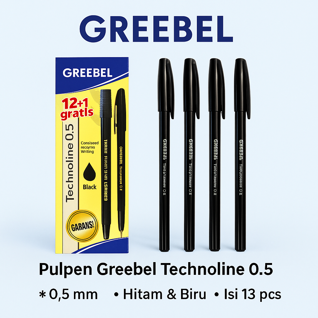 

Pulpen Greebel 12 Pcs 0.5mm Bolpen Pena Pen Alat Tulis Gel Tebal