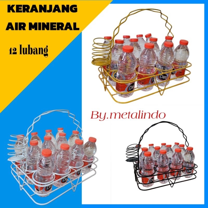 Keranjang Aqua Gelas Rak Air Mineral Besi Anti Karat
