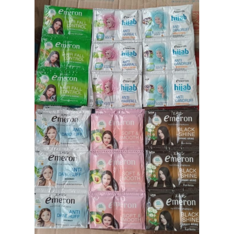 Shampo emeron isi 24 sachet (KIRIM RANDOM)|Sampo emeron