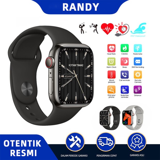 RANDY Jam Tangan Smartwatch T800 ProMax Tahan Air Bluetooth 5.0 Pelacak Kebugaran Notifikasi & Aman