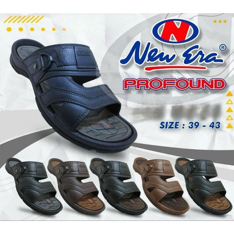 Sandal selop pria new era/sandal pria slop/sandal pria terbaru