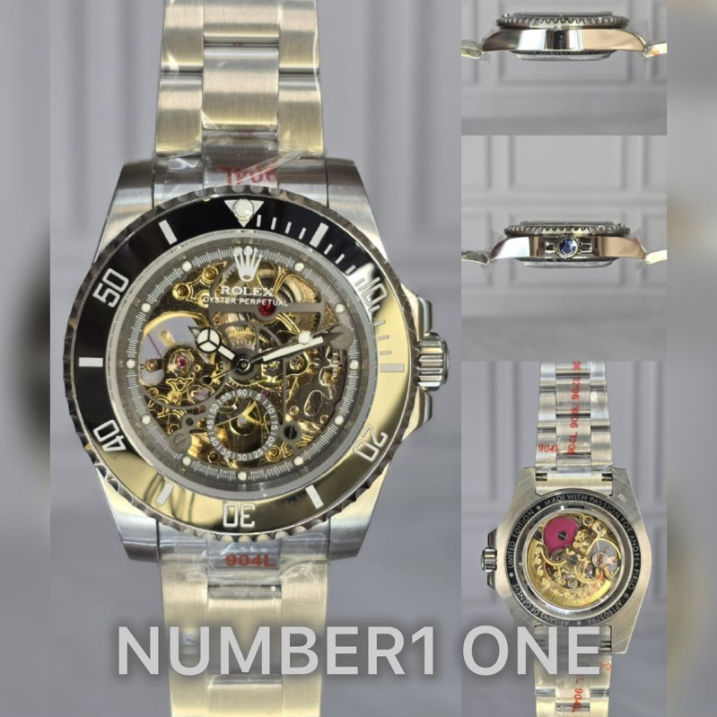 Jam Rolex Submariner Andrea Pirlo Automatic Skeleton 40mm
