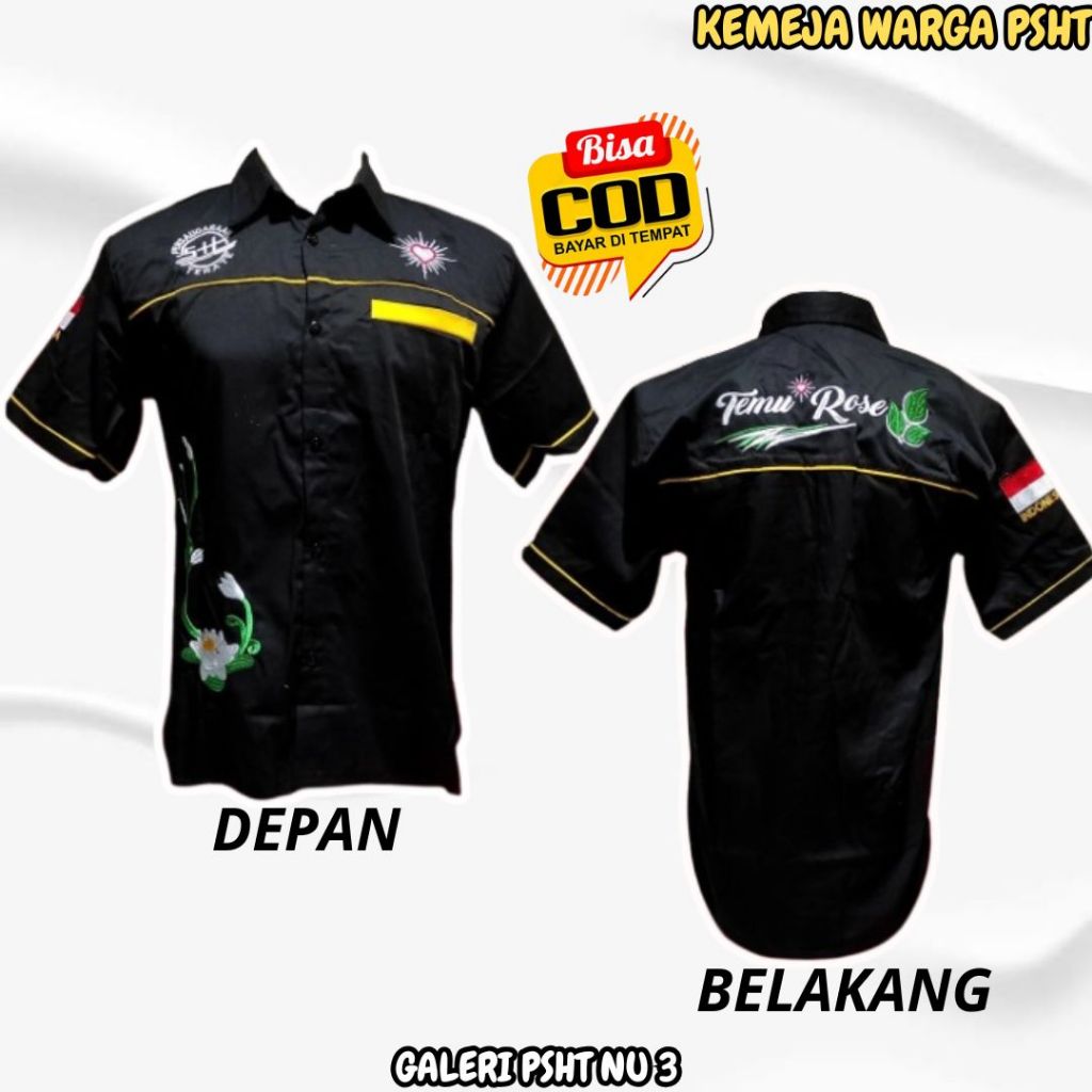 KEMEJA PSHT-KEMEJA BORDIR PSHT-KEMEJA NAGATA-KEMEJA TEMUROSE-HEM SH TERATE-KEMEJA PENDEK-HEM SH PRIA