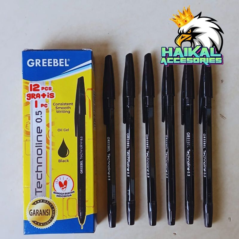 

Balpoin Pulpen Greebel Technoline 0.5mm Isi 12pcs + Bonus 1pcs Paket Hemat Untuk Usaha