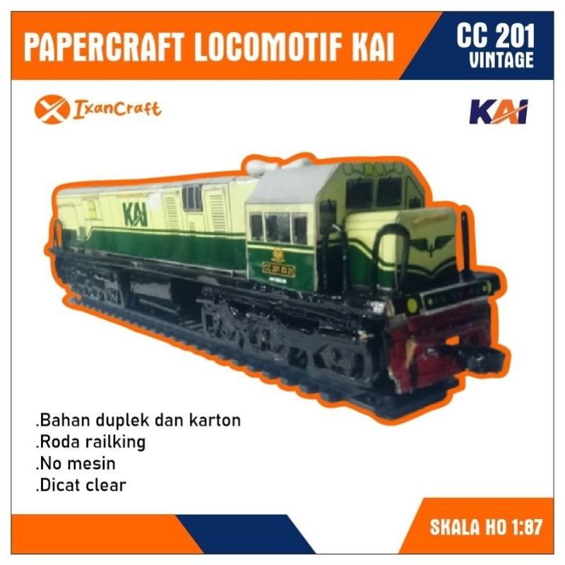 Papercraft lokomotive CC201 (Vintage)