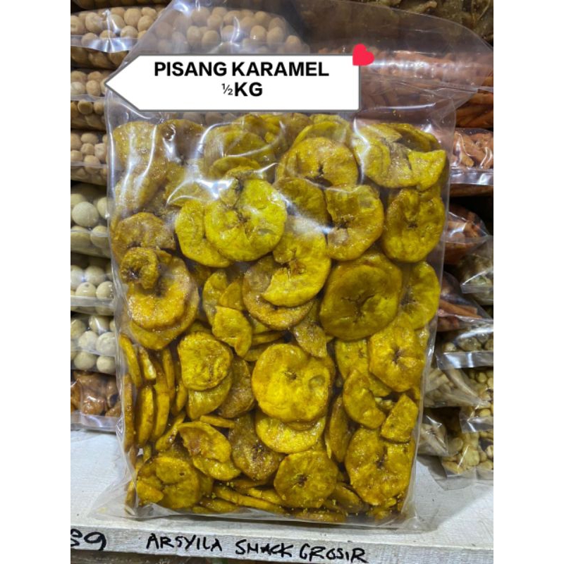 

Snack Kiloan Keripik Pisang Bulat Keramel Manis/½kg