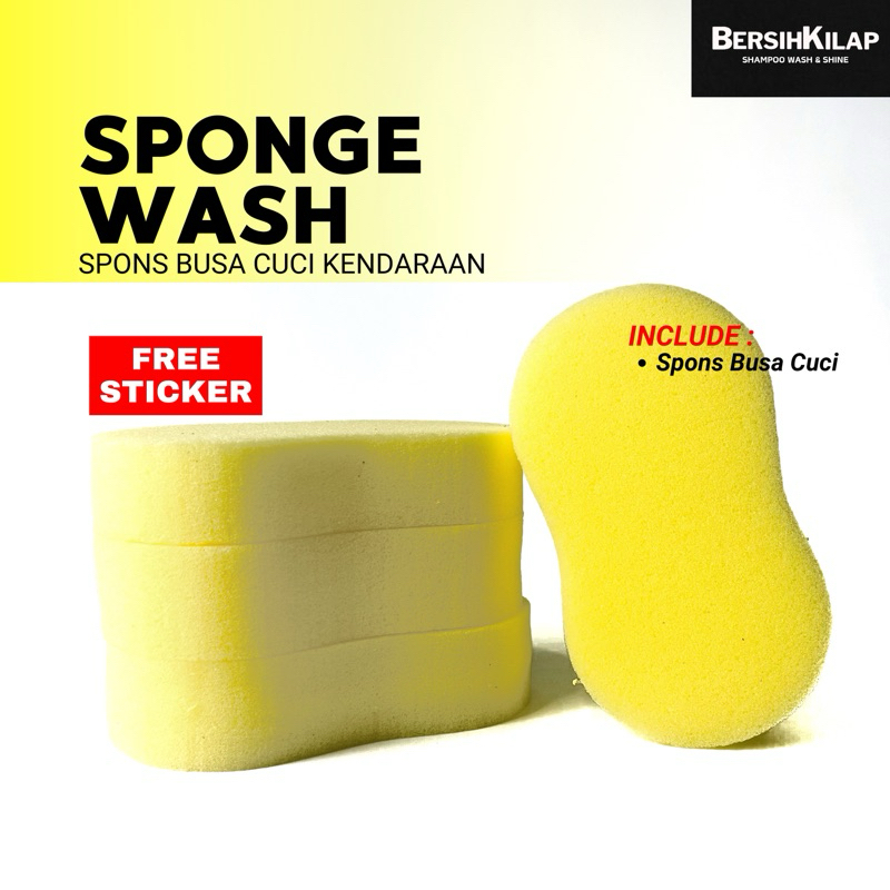 Spons Busa Cuci Kendaraan Motor Mobil Sabun Cuci by Bersih Kilap