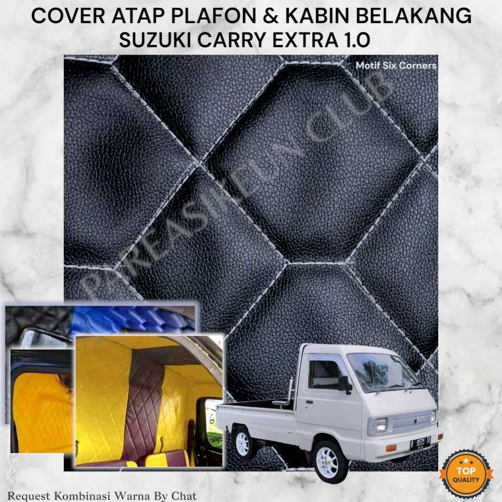 Cover Pelapis Plafon Kabin Suzuki Carry Extra 1.0 Kulit Variasi Interior Aksesoris Motif Corners