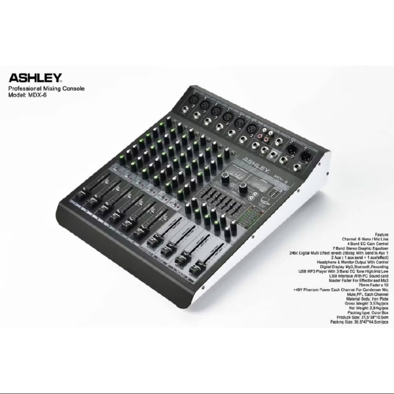 ASHLEY MDX-6 | Mixer Analog | Mixer 6 Chanel | Mixer Murah | mixer original ashley | MDX6