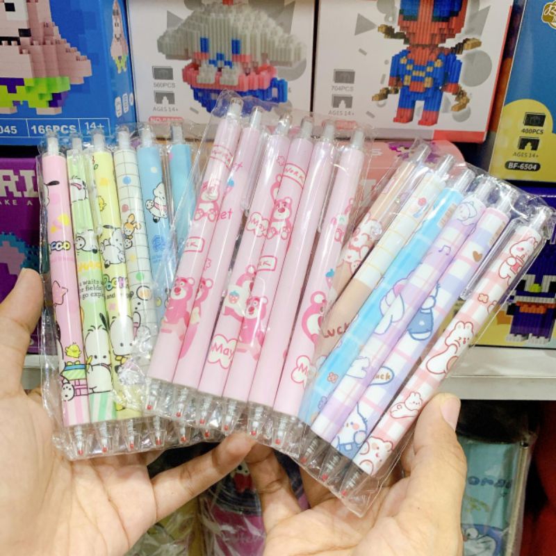 

Pulpen Mekanik Set isi 6 Pulpen Cetek Alat Tulis Lucu